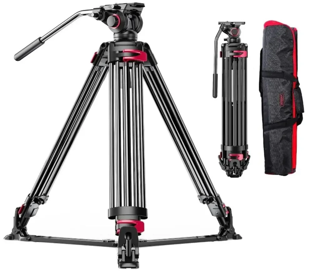 miliboo MTT609A Heavy Duty Video Tripod Fluid Head 33lb Open Box